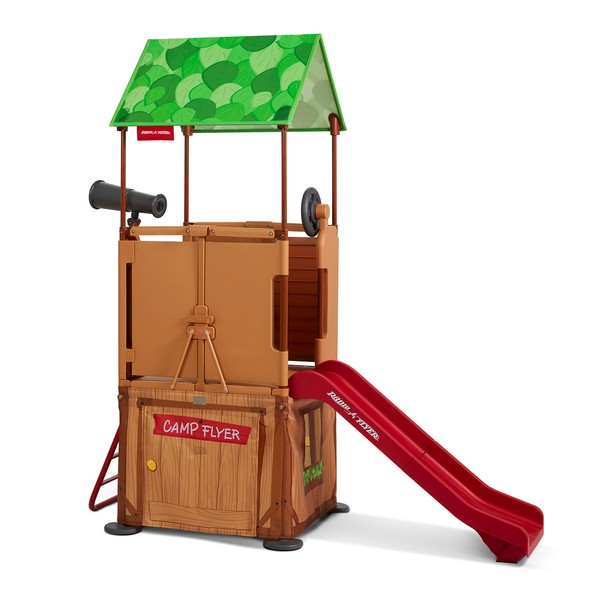 Radio Flyer Play & Fold AwayTreehouse, Toddler Climber, Kids Playhouse for Ages 2-5