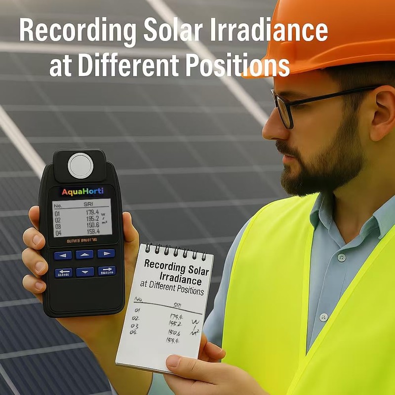AH-SOL Solar Power Meter – High Precision Digital Solar Irradiance