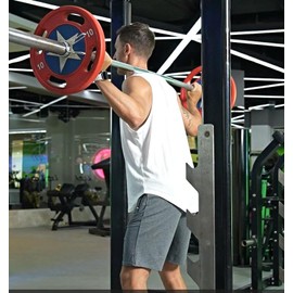 Tansozer Men's Cotton Sport Shorts with Zip - grey, size: l