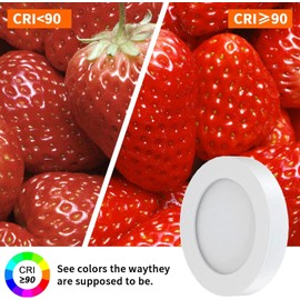 VST Under Cabinet Lights CCT 3000K-6000K, Puck Lights Color Temperature and Brightness Adjustable with Touch Switch and ETL Listed Led Driver, Plug in Led Light for Kitchen Under Cabinet 3pack