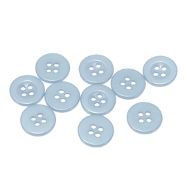 HARFINGTON 10pcs 40L Sewing Buttons 1"(25mm) Resin Round Flat 4-Hole Craft Replacement Buttons for Coats Sewing Clothing and DIY, Grey