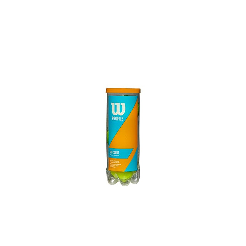 Wilson Profile All Court Tennis Balls - Yellow, 3 Ball