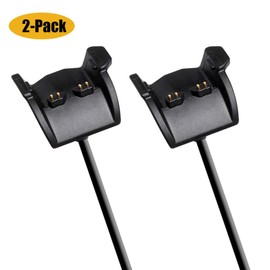 2PACK Charger Cable Compatible with Garmin Vivosmart HR HR+ Approach X40, JCSMARTEC Replacement Fast Charging Cord Wire Clip Dock(3.3ft/100cm)