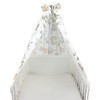 TupTam Baby Cot Canopy with Crown and Bow, Safari/Lion/Brown/Leaves/Green, ca.