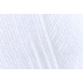 100g James C Brett Twinkle DK Yarn - Super Soft Double Knitting Glitter Acrylic Crochet Knitting Wool for Crafting - White TK2