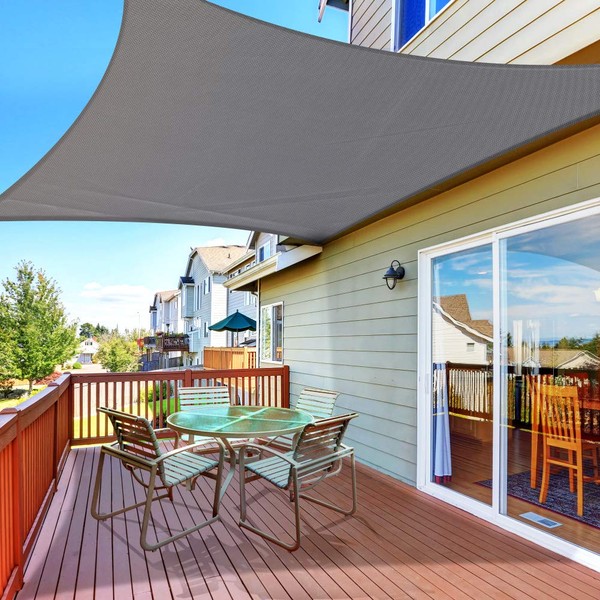 Sun Sail Shades Rectangular Waterproof, Jhua 9.8 x 16.4ft Sun