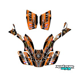 Kalair GFX Graphics Kit for Honda TRX 300EX MAIER PLASTICS (1993-2006) Swift Series Orange 16 Mil - ATV UTV Custom Racing Graphics Stickers Decals Kit, no-plastics