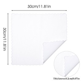 ElevateTech Women's Small White Handkerchiefs, Cotton Fabric Handkerchiefs Set with Wavy Edge, Fabric Handkerchiefs, Handkerchiefs, Handkerchiefs, Handkerchiefs, Handkerchiefs, Bridal Wedding Gift,