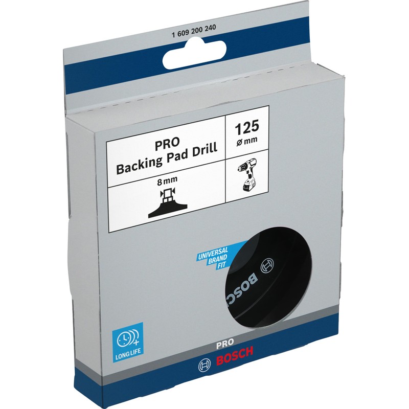 Bosch 1609200240 Sanding Plates Ø 125 mm, Black, 125 mm
