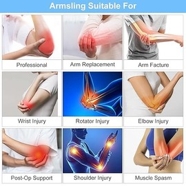 Arm Sling for Men and Women, Arm Sling with Adjustable Shoulder Strap, Soft and Breathable Mesh Support for Arm Support, Broken Arms, Shoulder Dislocation and Elbow Injuries