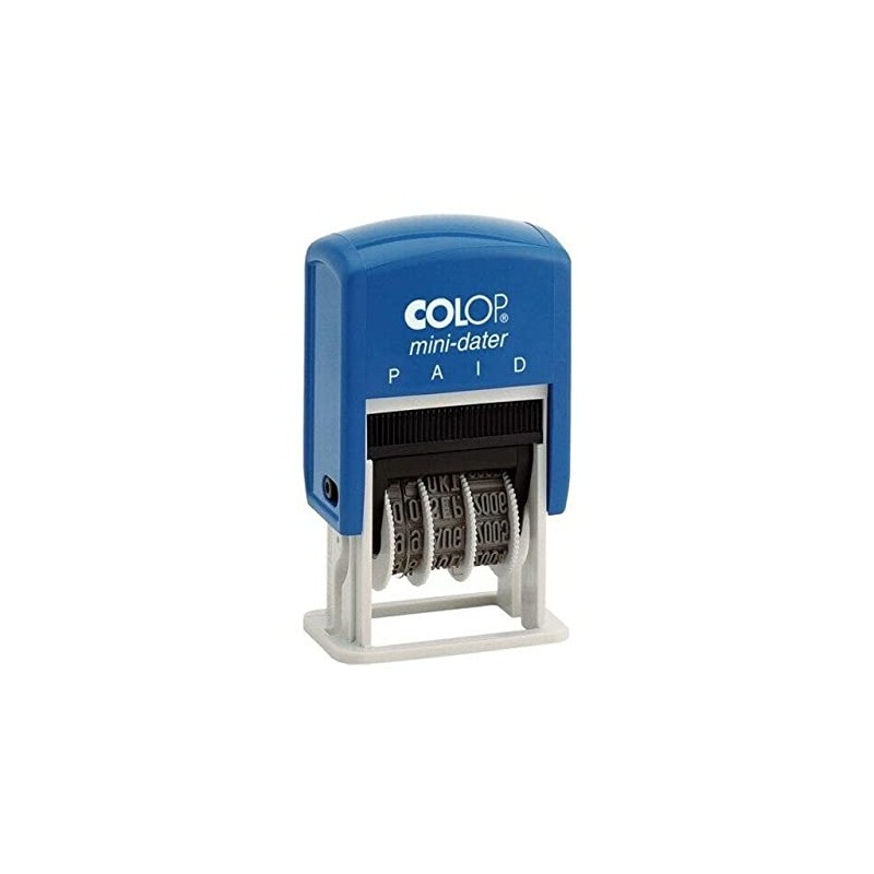 Colop S160-L2 Mini Text Dater Stamp PAID 12 Years Self-Inking