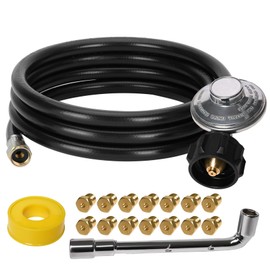 GHAKUTB Natural Gas to Propane Conversion Kit for Weber Genesis or Genesis Ii Grill and for Weber Spirit Ii 310/315, for Weber Conversion Kit with 5Ft Propane Regulator Hose and 14 Brass Jet