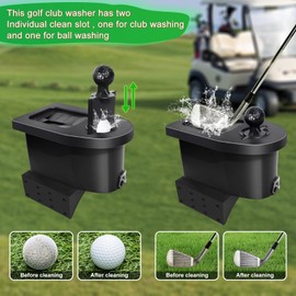 Shu-Ran Golf Cart Ball Washer and Club Cleaner Kit with Golf Towel for EZGO, Club Car, Yamaha, Advanced EV, Star EV, Universal & Detachable