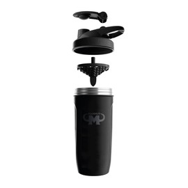Mammut Nutrition Reforce Stainless Steel Protein Shaker, Matte Black with Integrated Strainer, 900 ml