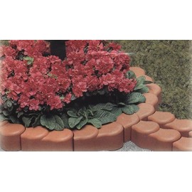 Garden Border Edging, Interlocking, Swivel, Terracotta, about 16 Feet