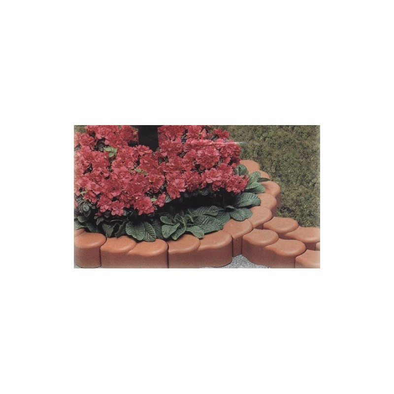 Garden Border Edging, Interlocking, Swivel, Terracotta, about 16 Feet