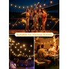 Ollny 25+2 LEDs ST38 Solar String Lights for Outside, 50