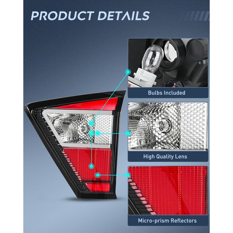 Nilight Taillight Assembly Compatible with 2017 2018 2019 Ford Escape