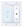 RiteAV USB2 Recessed Wall Plate Cable Concealer Management Kit with