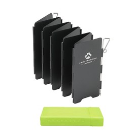 Campingmoon Camp Stove Windscreen,Foldable Aluminum Alloy 10 Plates Wind Shield for Camping Stove,Camping Wind Blocker for Gas Stove with Storage Box for Outdoor Hiking Picnic