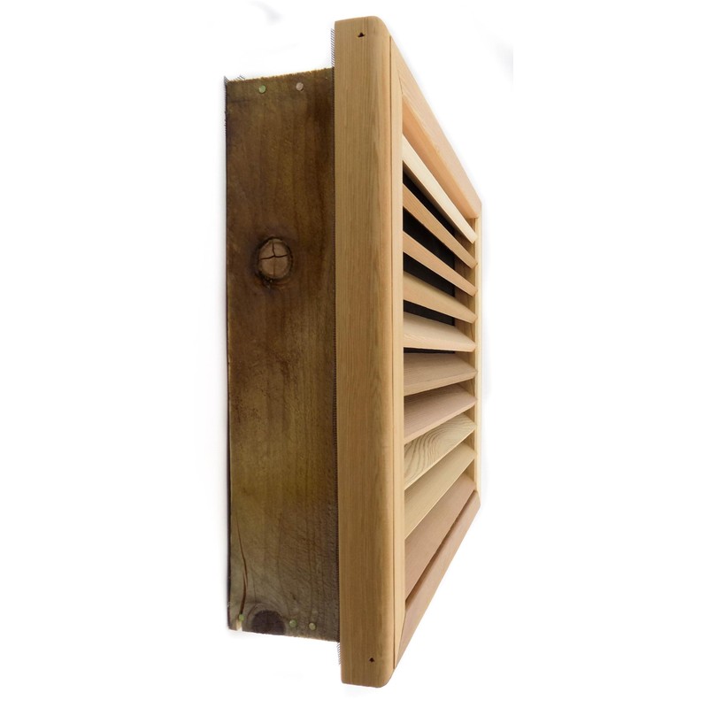 Miller Shingle Square Clear Cedar Vent, Recessed Mount - 18