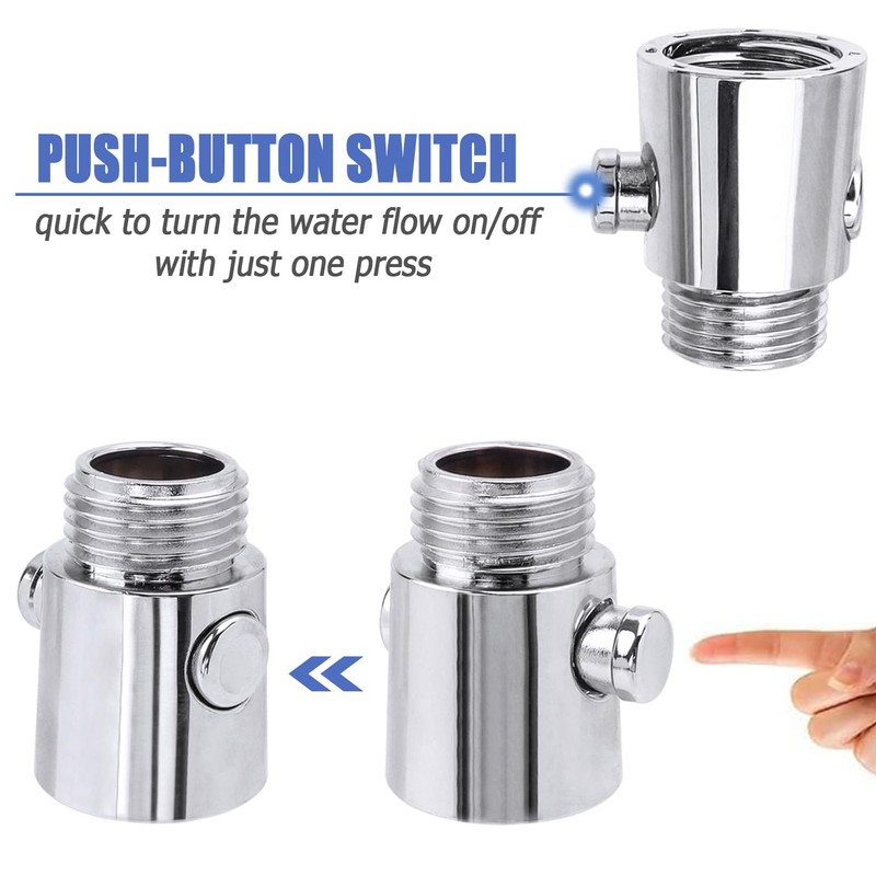 Mesee 3 Packs Shower Head Shut Off Valves G1/2 Universal