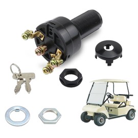 WHITE HAND Golf Cart Switch Starter Ignition with Keys for Club Car DS, Precedent, Limo, Turf Carryall I & II, XRT 1996-up Models Replace OEM 101826301 1012505