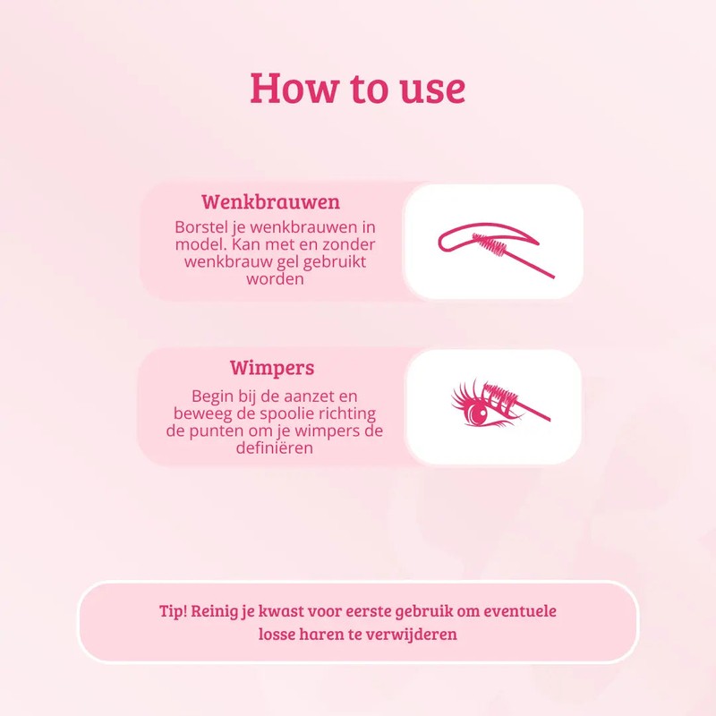 Boozyshop Pink &amp; Rose Gold Lash &amp; Brow Brush