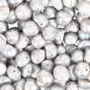 PONABEADIY 1 Box 100PCS Silver Grey Natural Baroque Genuine Real