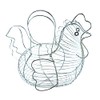 APOLLO THE HOUSEWARES BRAND Chr Basket Hen for Eggs, Multi-Colour,