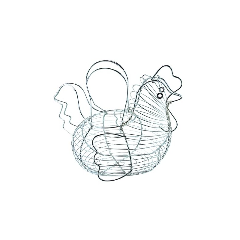 APOLLO THE HOUSEWARES BRAND Chr Basket Hen for Eggs, Multi-Colour,