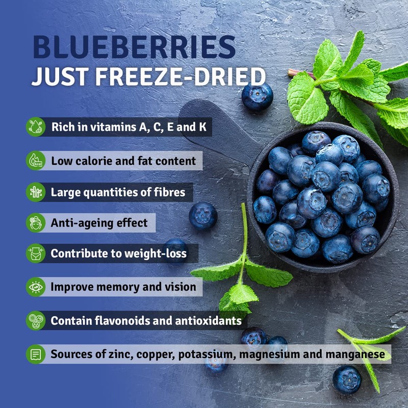 ÖSEL BERRY Organic Wild Blueberry Powder 3oz USDA Certified -