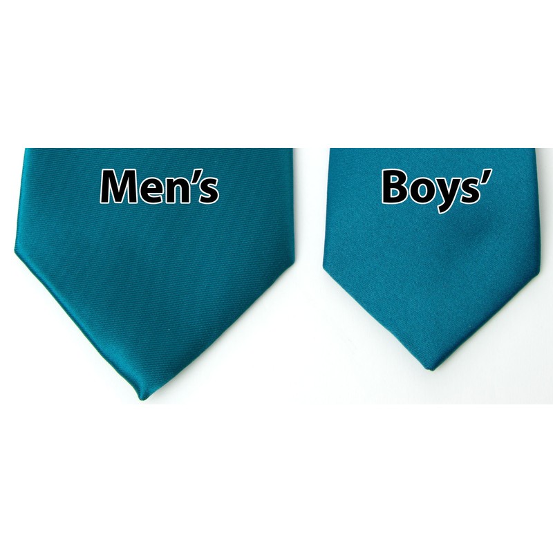 Spring Notion Boys' Satin Zipper Necktie Teal Small