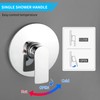 Taplong Round Single-Function Shower Handle Valve Trim Kit Bathroom Shower