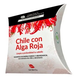 Shampoo en Barra Chile con Alga Roja Blen  Red Chili  Red Algae Shampoo Bar for Hair Growth                                                           
