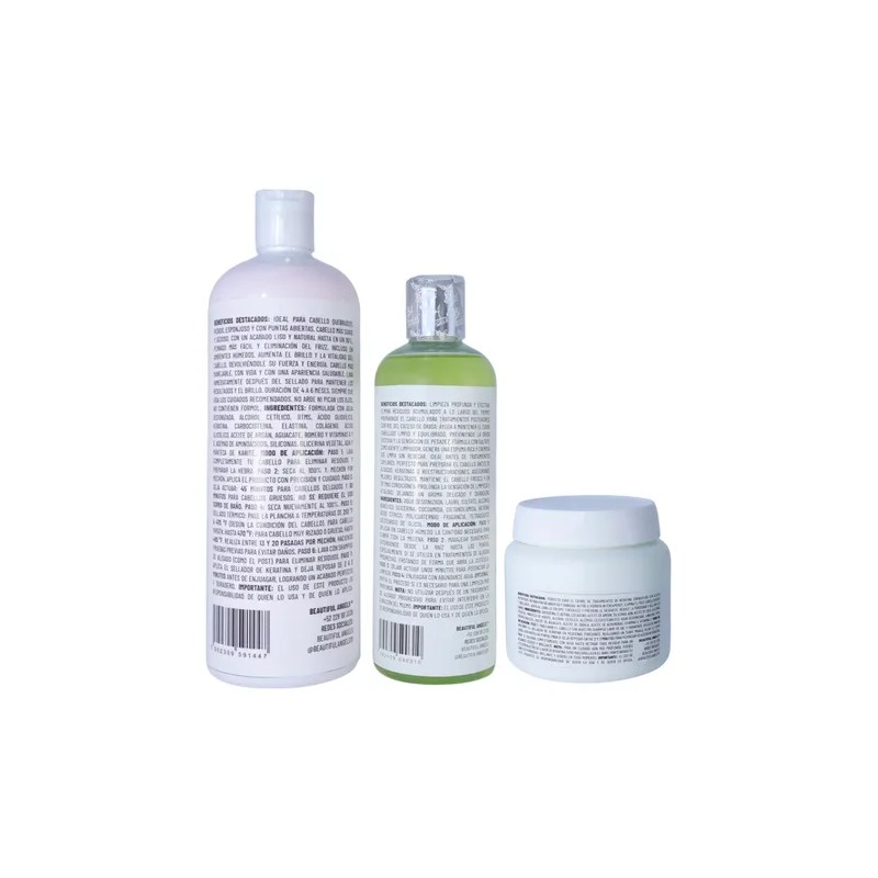Kit Brasileña Silver 1l, Sellador 300ml, Shampoo Lp 500ml