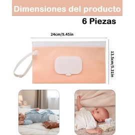 6 Piezas Porta Toallitas Húmedas, Dispensador De Toallitas Húmedas Para Uso Diario, Estuche Para Toallitas Húmedas De Material Eva, Dispensador Toallitas Húmedas Compacto y Práctico