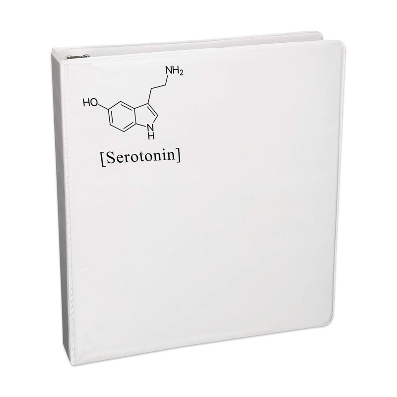 Seratonin Molecule Decal Notebook Car Laptop 5.5" (Black)