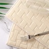 KDIJET Dish Drying Mat 2 Pack XL Cream Cross Sculpted