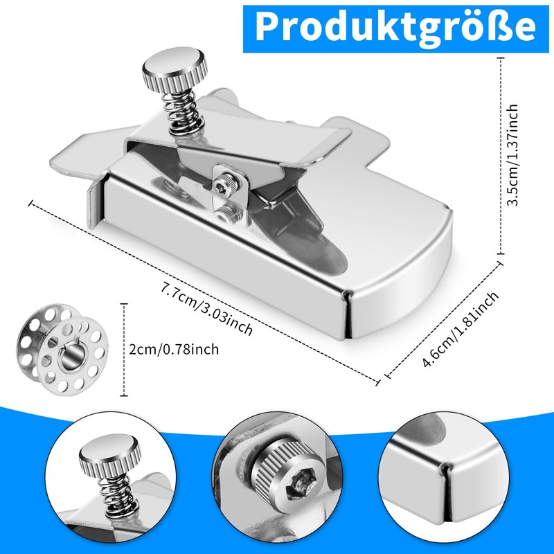 Kkluno Pack of 7 Magnetic Seam Guide for Sewing Machine,