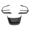 3pcs Steering Wheel Trim Kit Carbon Fiber Color ABS Frame