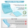 Kingfun 4pcs Orthopedic Bed Wedge Pillow Set for Post Surgery,