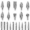 CaRoller Tungsten Carbide Burr Set, 1/8" Shank 20PC Double Cut
