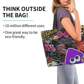 JMI Anime Character Goods, Popular Body Bag, Mother's Bag, Shopping Bag, Large Capacity, Women's Tote Bag, Bear Play, Handbag, Cosmetic Bag, Eco Bag, Shopping Bag, Lightweight, Durable, One-Shoulder Convenience Bag, Width 19.7 x Height 15.7 inches (50 x 40 cm), Thickness 5.9 inches (15 cm)