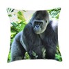 Jungle Animals Gorilla Monkey Throw Pillow, 18x18, Multicolor