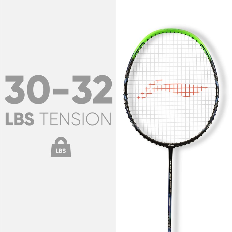 Li-Ning G-Force Superlite 3500 Carbon-Fiber Strung Badminton Racquet with Free