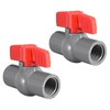 QUARKZMAN 1/2 Inch PVC Ball Valve x 2 Pieces Compact