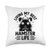 Living My Best Hamster Life Hamsters Pet Rodent Throw Pillow
