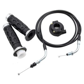 PRO BAT Universal 22mm 7/8'' Throttle Twist Grip Set with 82"/2080mm Scooter Throttle Cable for 50cc 80cc 125cc 150cc GY6 4 Stroke Scooter Motorcycle Moped ATV