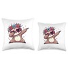 Sloth Heart Shape Sunglasses Dabbing Dance Lover Throw Pillow